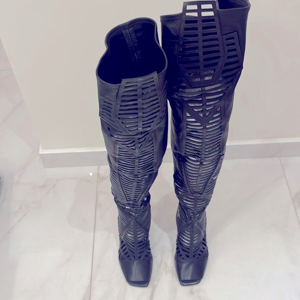 Daniele Michelin Cutout Knee Hi Boot